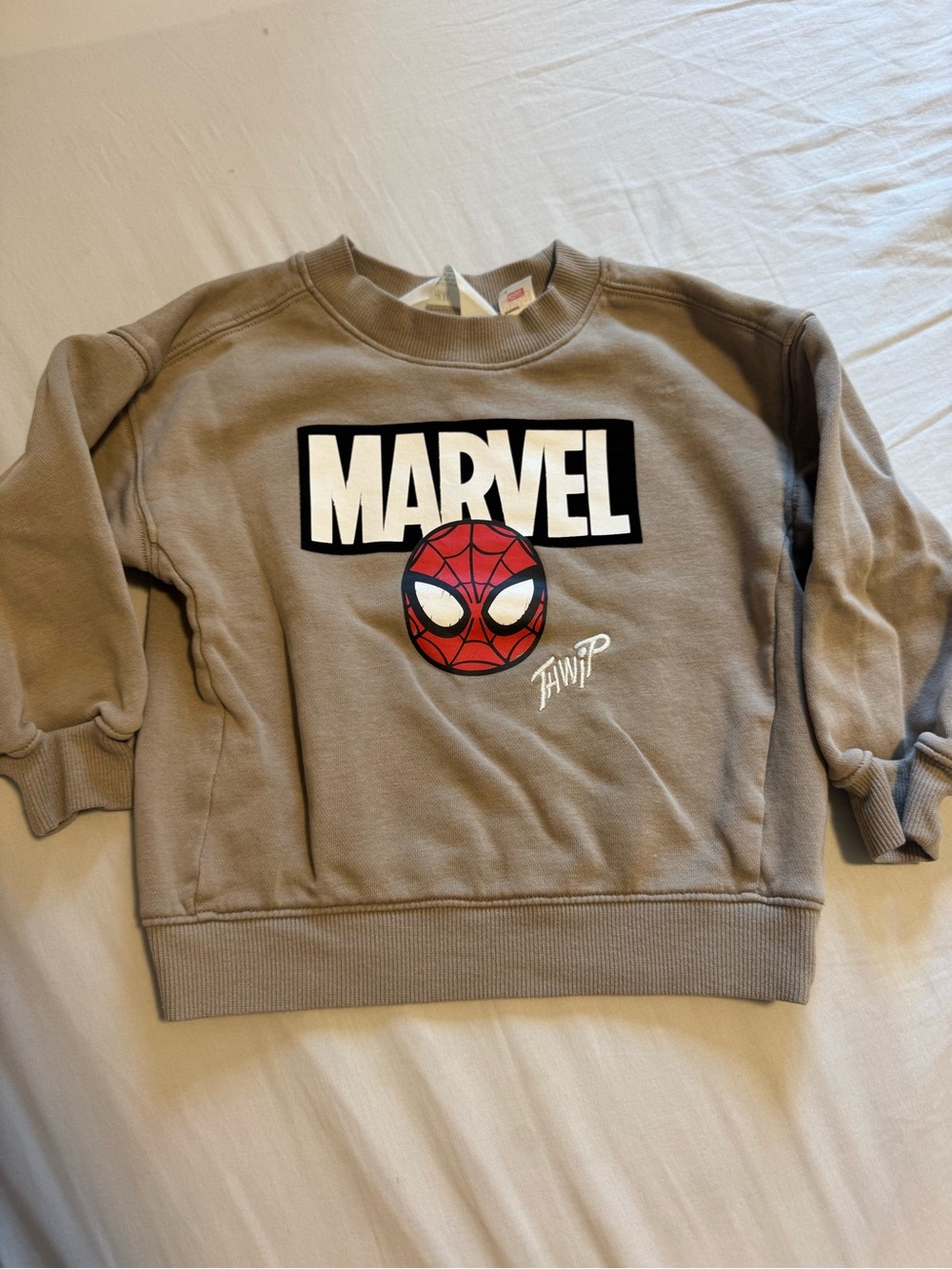 H&M Kids Marvel Spider-Man Graphic Sweatshirt - Tan